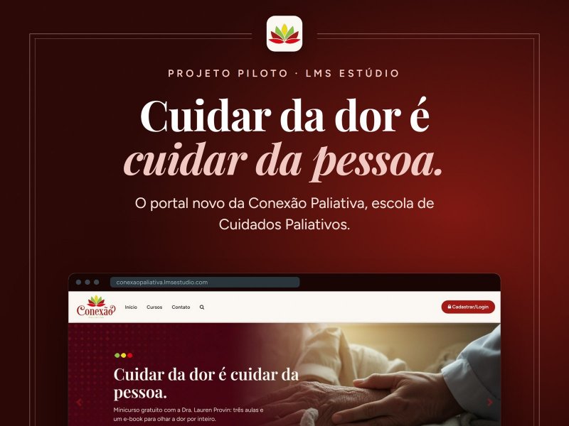 Site da escola Conexão Paliativa