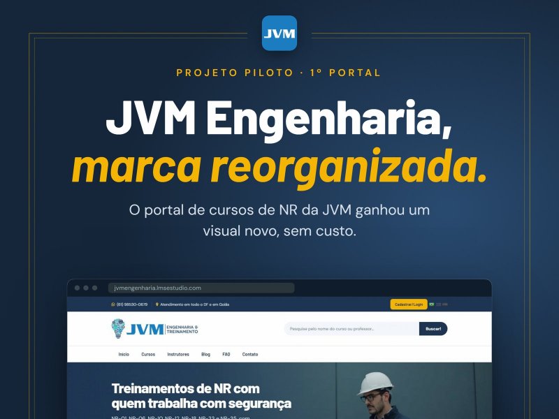 Site da escola JVM Engenharia & Treinamento