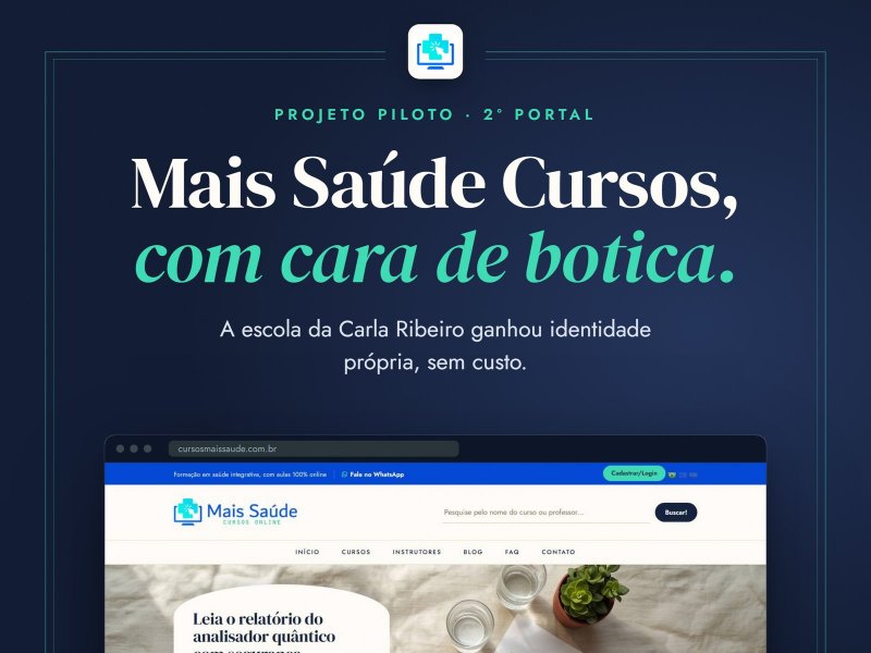 Site da escola Cursos mais saúde
