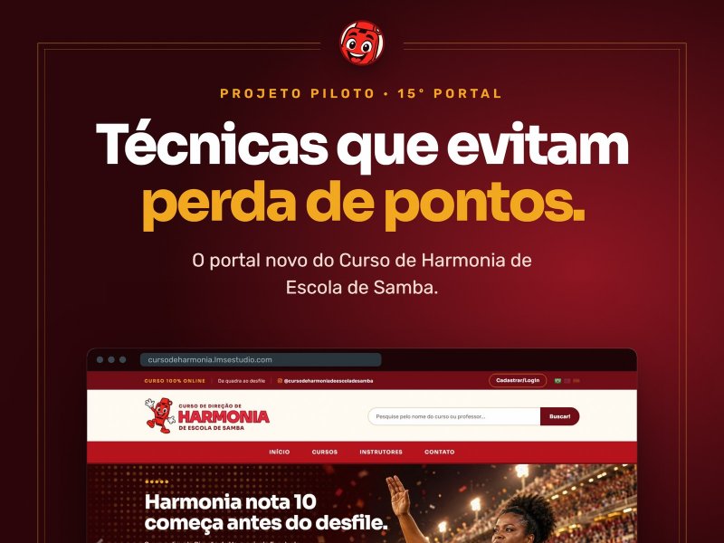 Site da escola Curso de Harmonia de Escola de Samba