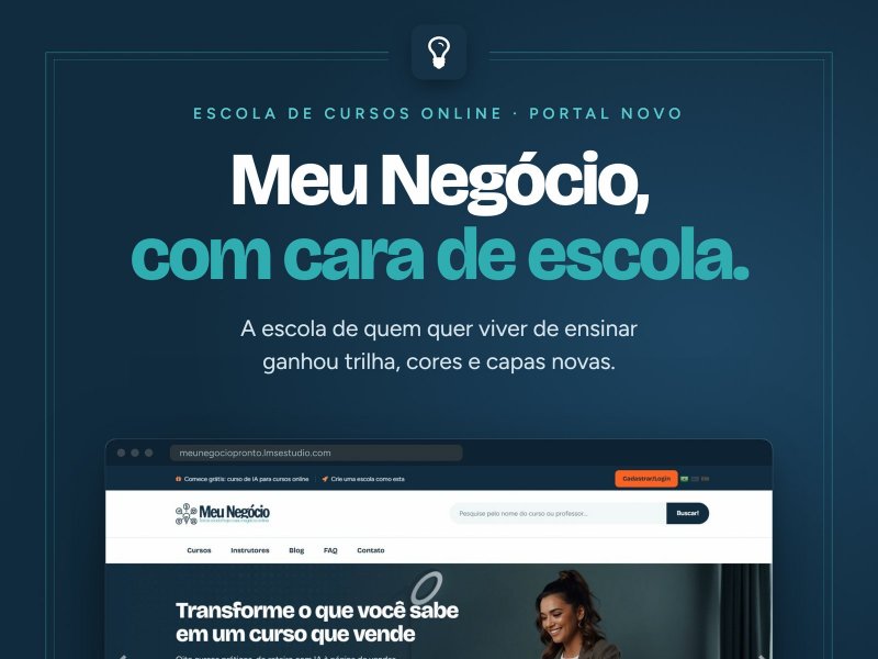 Site da escola Meu Negócio Pronto Hoje