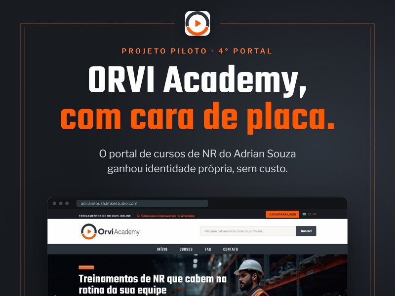 Site da escola Treinamentos EAD - Adrian Souza