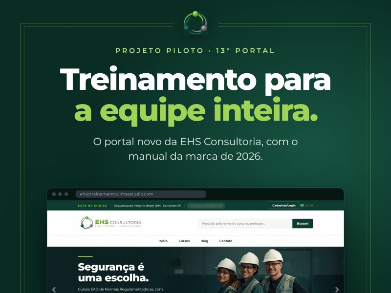 Site da escola EHSC Treinamentos