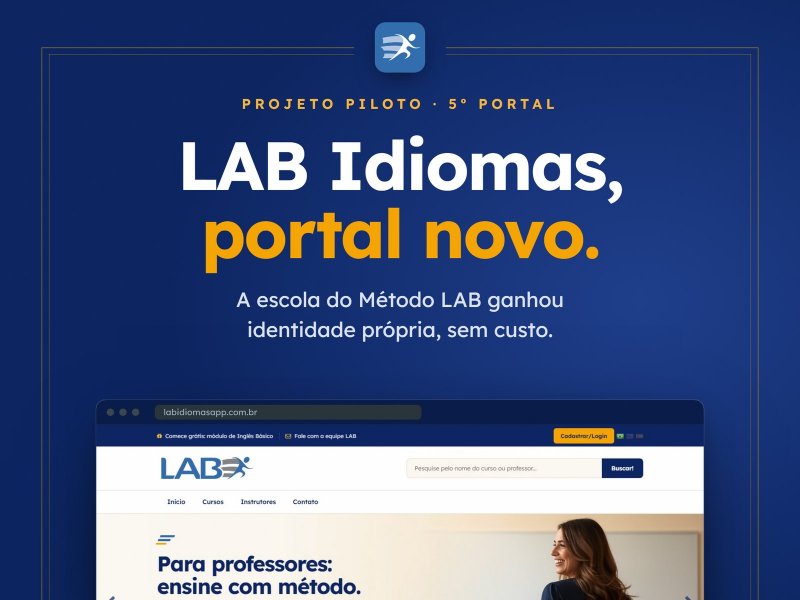 Site da escola LAB Idiomas Online
